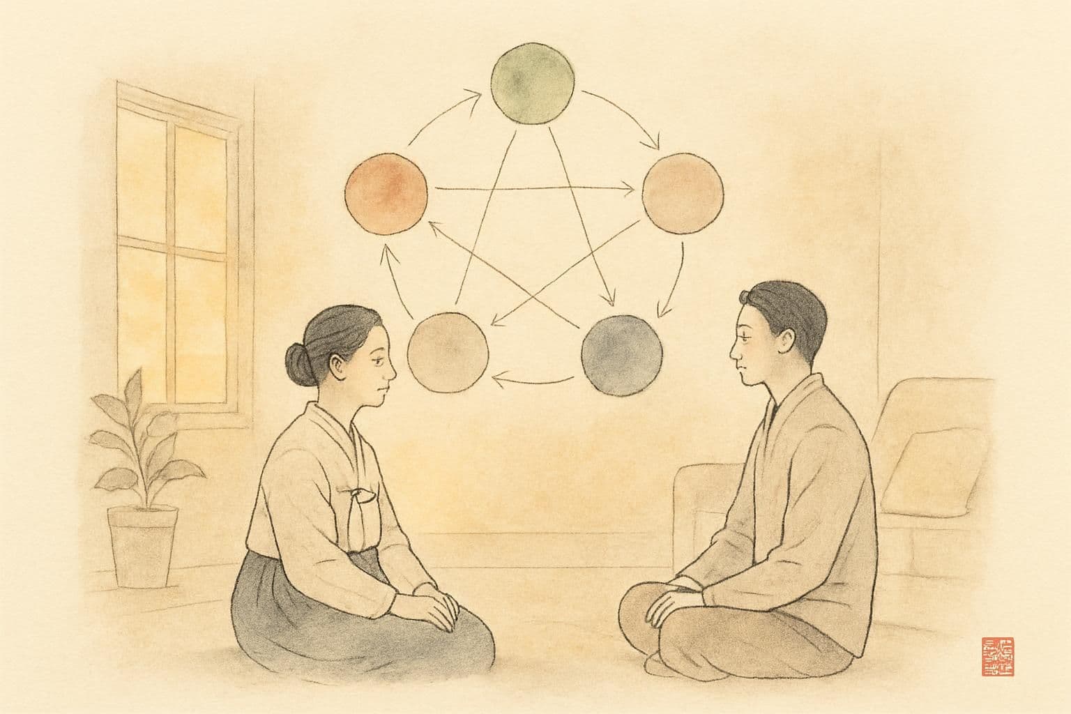자녀가 말을 닫을 때, 오행별 듣기 열쇠