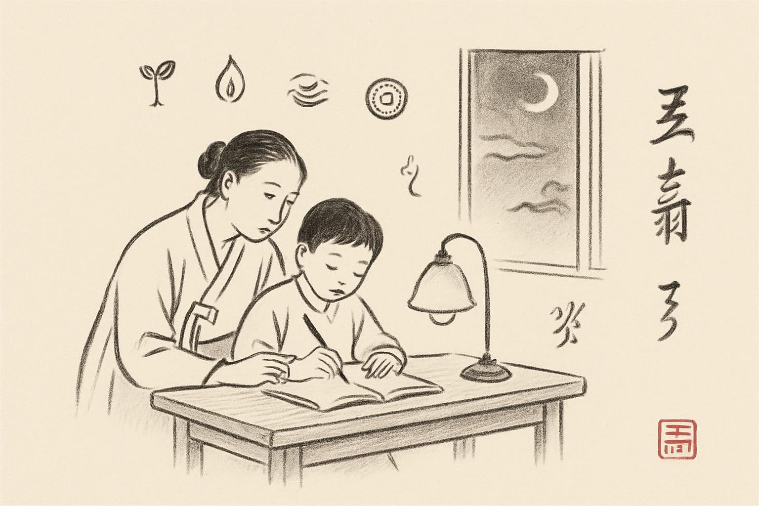 숙제 앞에서 멍한 아이, 오행으로 집중 살리기