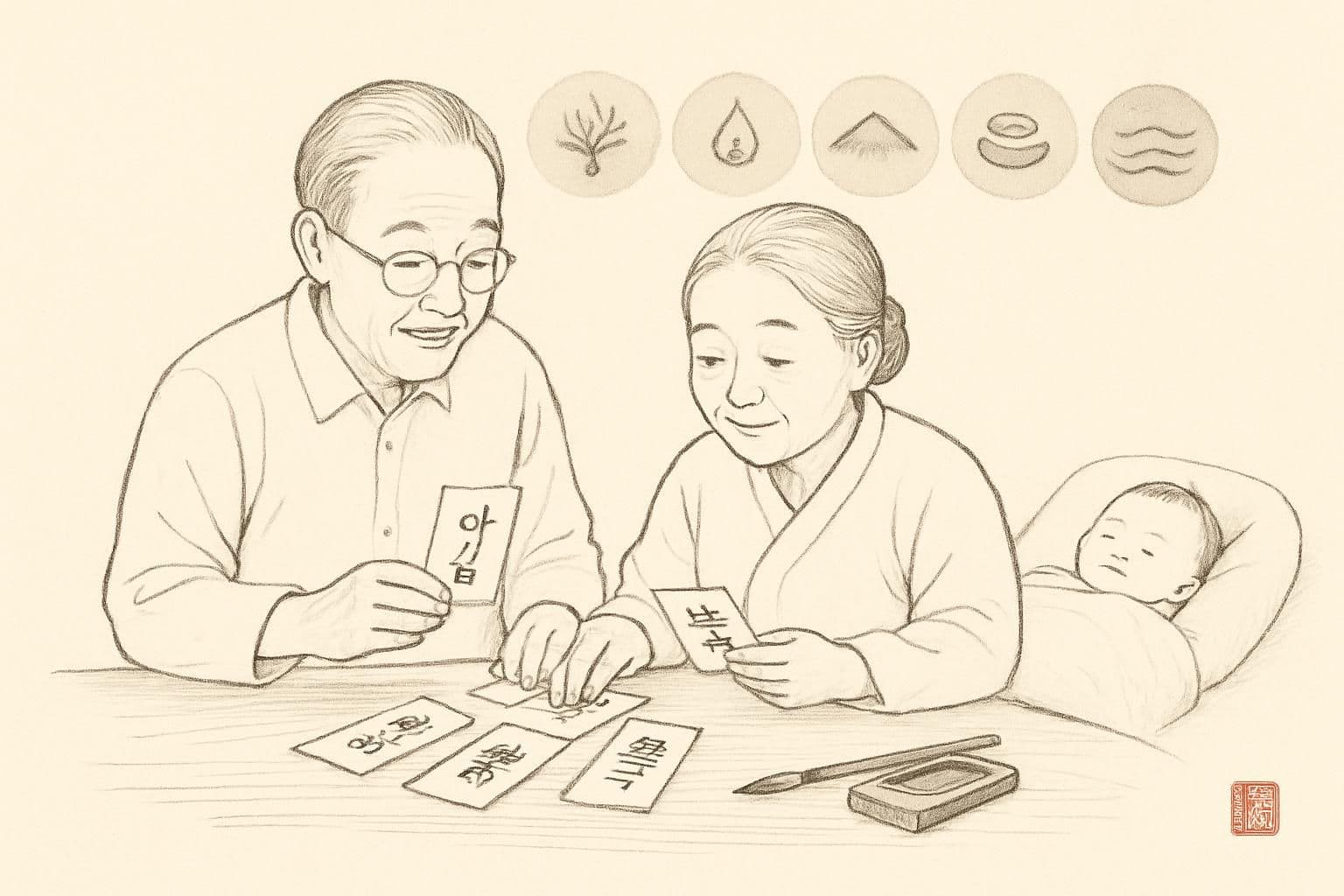 손주 이름 어떻게 지을까? 오행 균형 가이드
