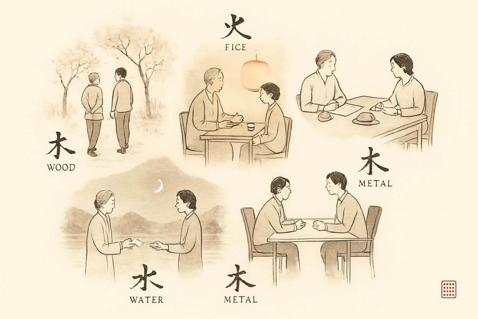 자녀가 듣는 순간, 오행별 자리·속도
