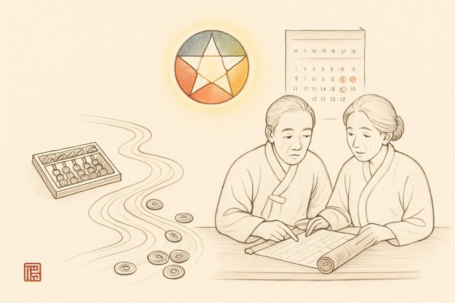 은퇴자금 운용, 재성·비겁 달력으로 본 때