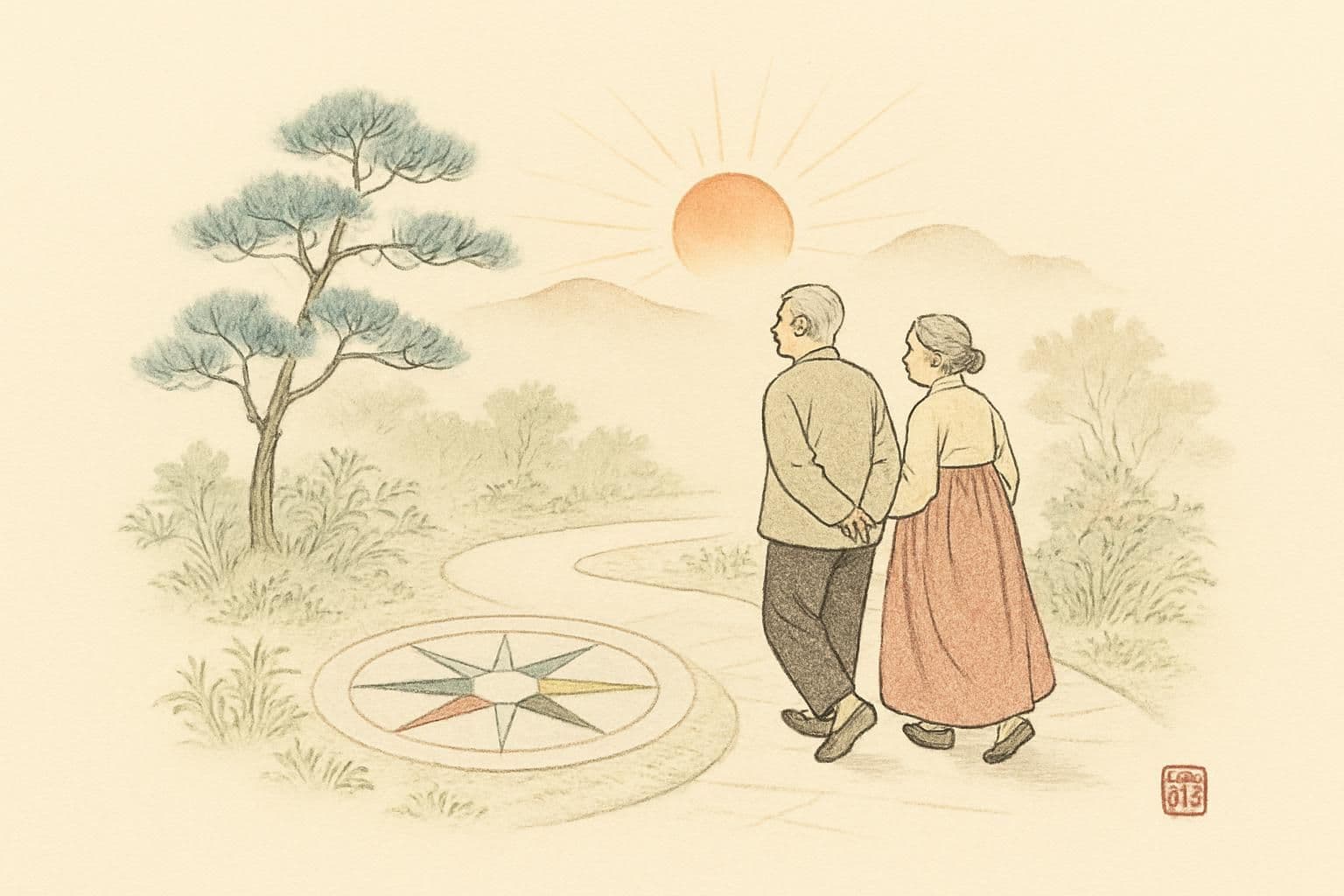 노년 활력, 어느 쪽을 보고 걷고 무엇을 입을까?